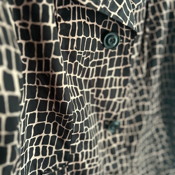 Y2K Relativity Black and Brown Trench Coat M - Picture 10 of 17